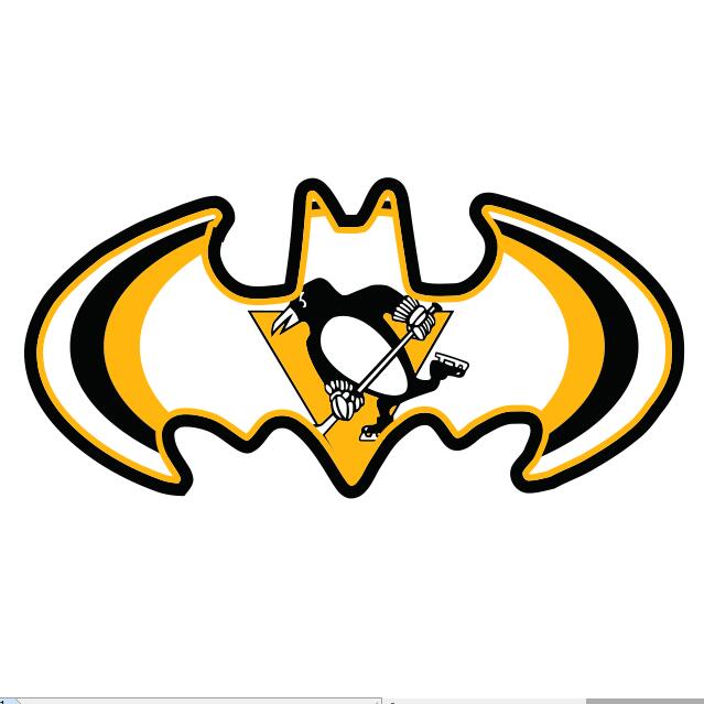Pittsburgh Penguins Batman Logo fabric transfer